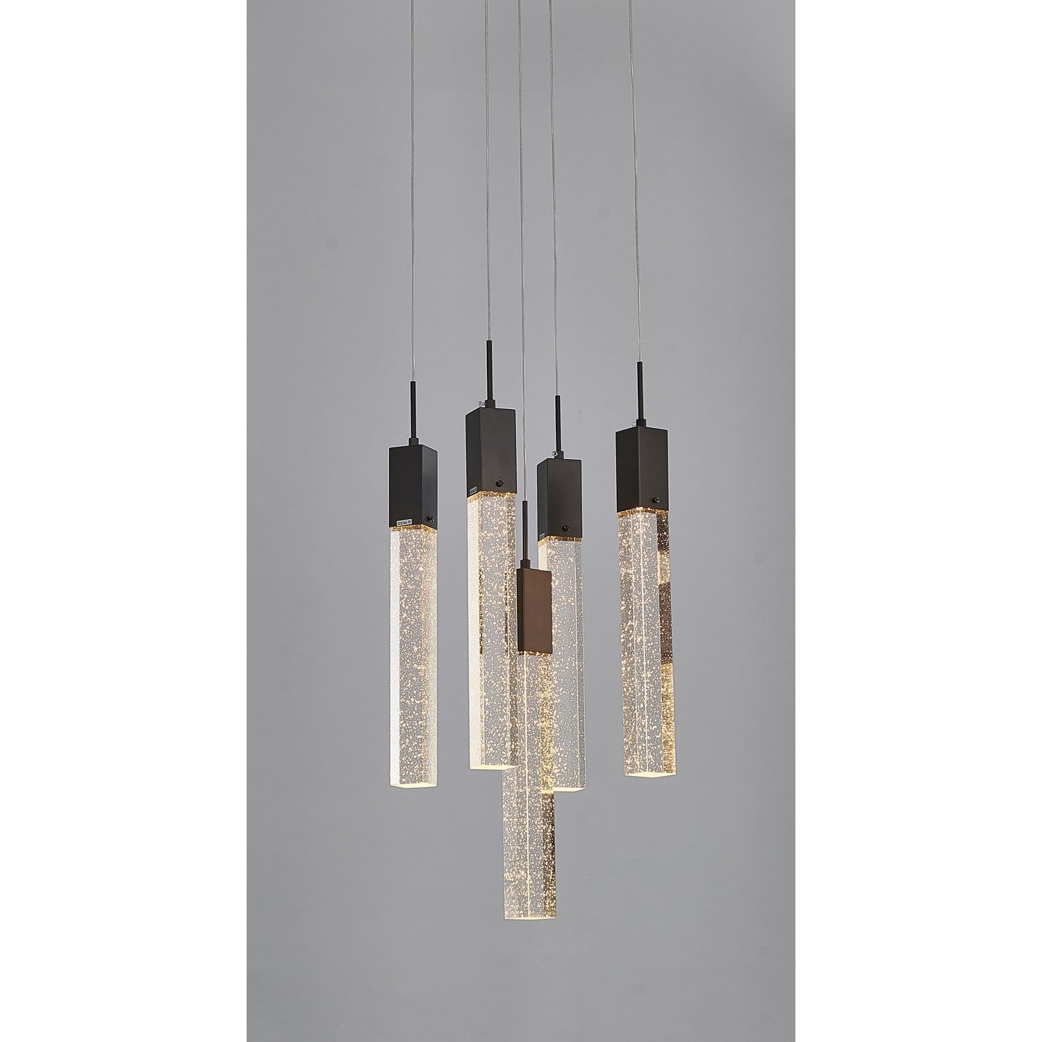 Chandelier In Matte Black Finish by Bethel
