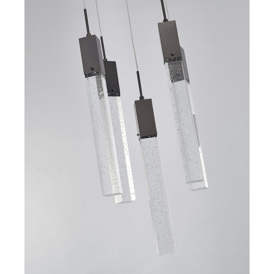 Chandelier In Matte Black Finish