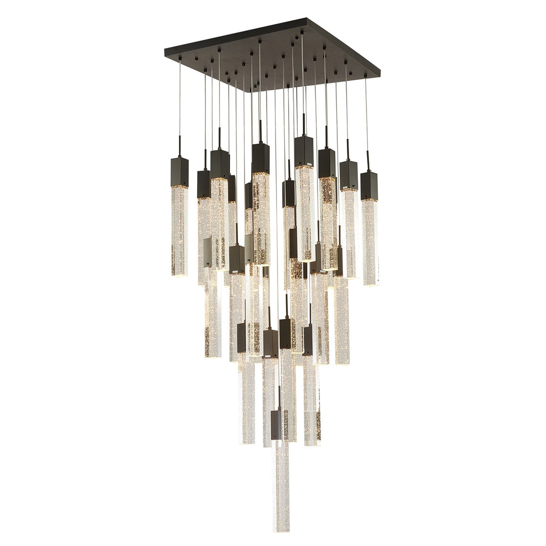 Chandelier In Matte Black Finish by Bethel