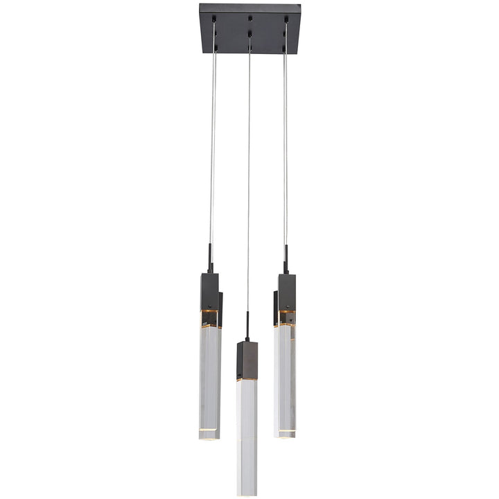 Chandelier In Matte Black Finish by Bethel