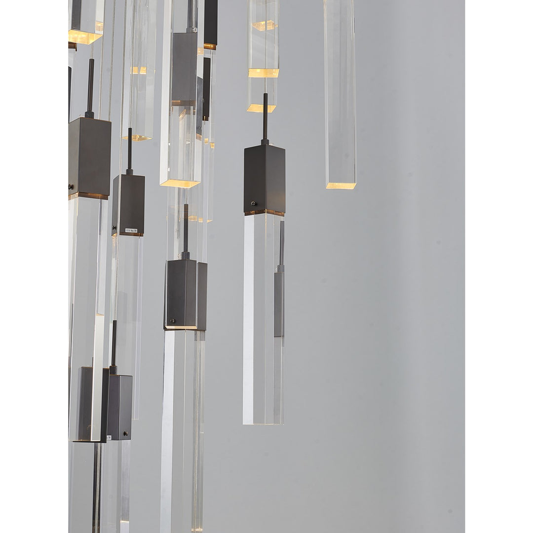 Chandelier In Matte Black Finish