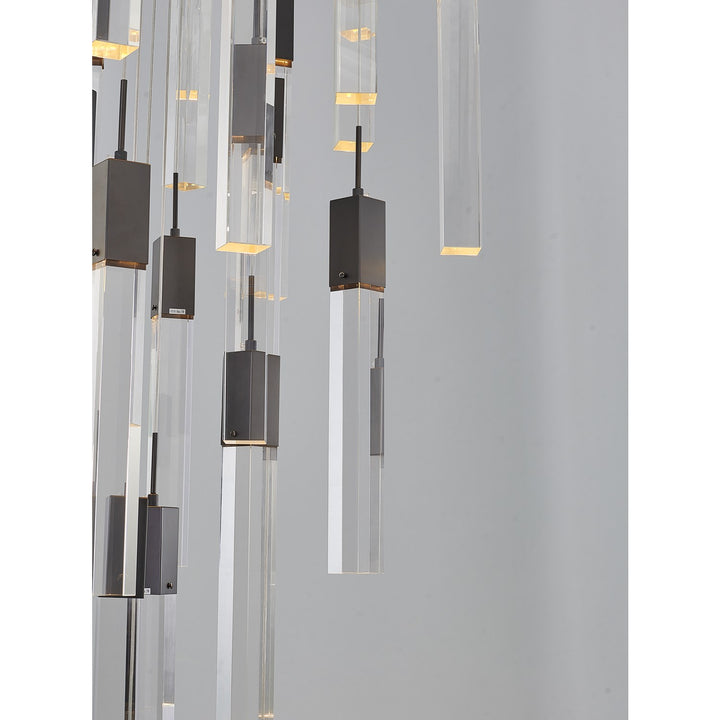 Chandelier In Matte Black Finish