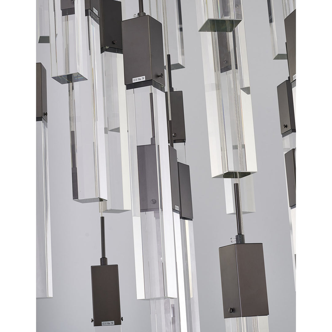 Chandelier In Matte Black Finish