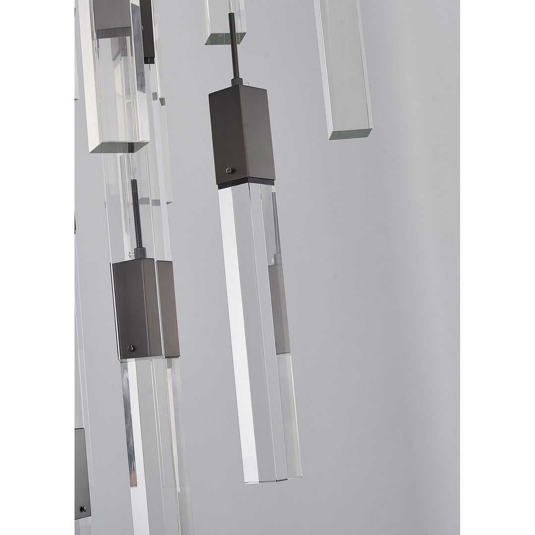 Chandelier In Matte Black Finish
