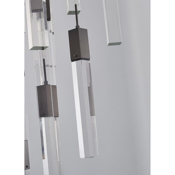 Chandelier In Matte Black Finish