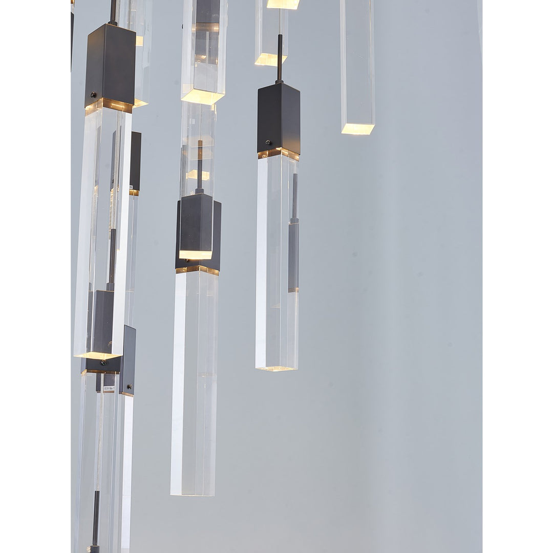 Chandelier In Matte Black Finish