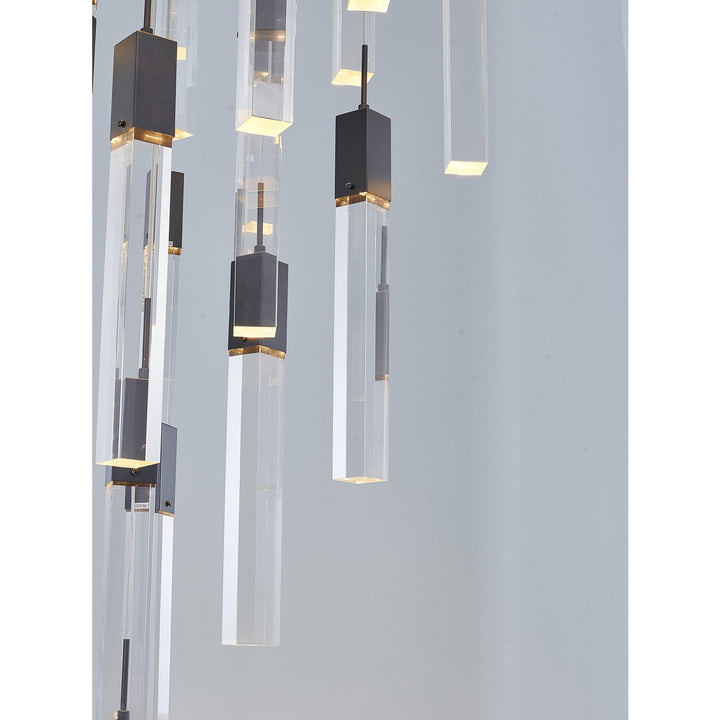 Chandelier In Matte Black Finish