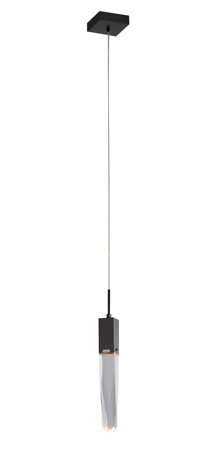 Single Pendant Lighting In Matte Black Finish by Bethel