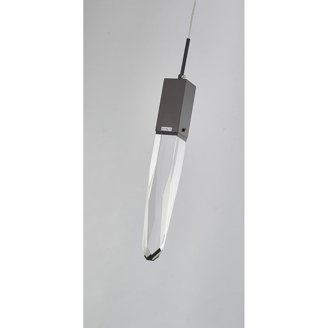 Single Pendant Lighting In Matte Black Finish