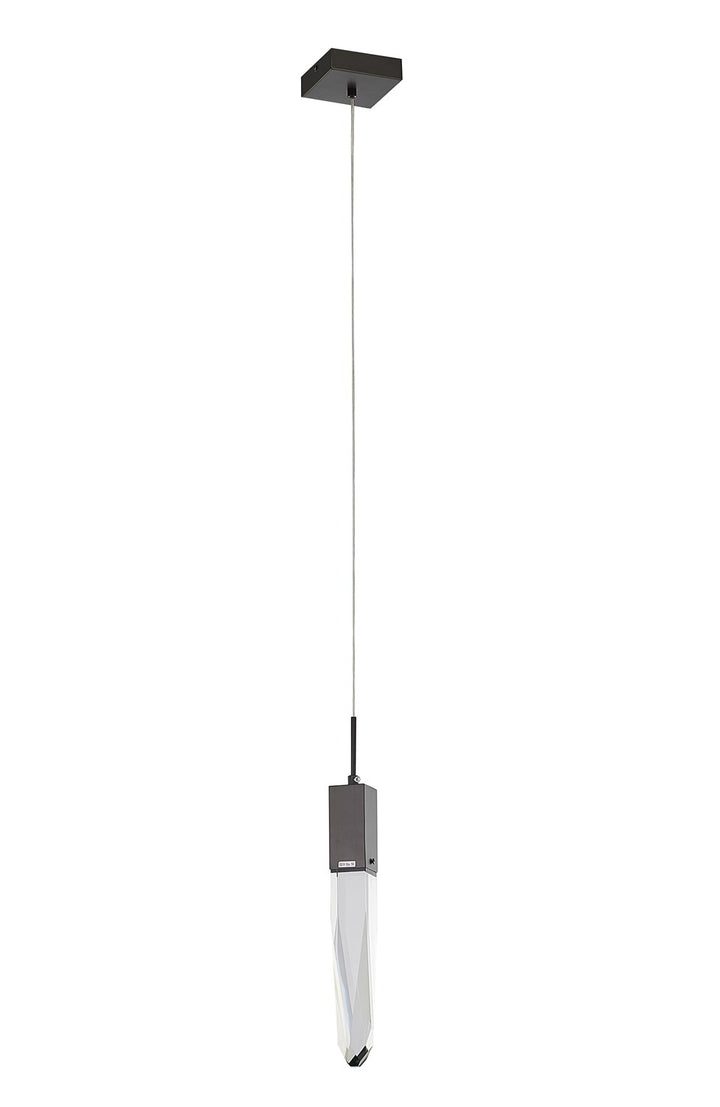 Single Pendant Lighting In Matte Black Finish