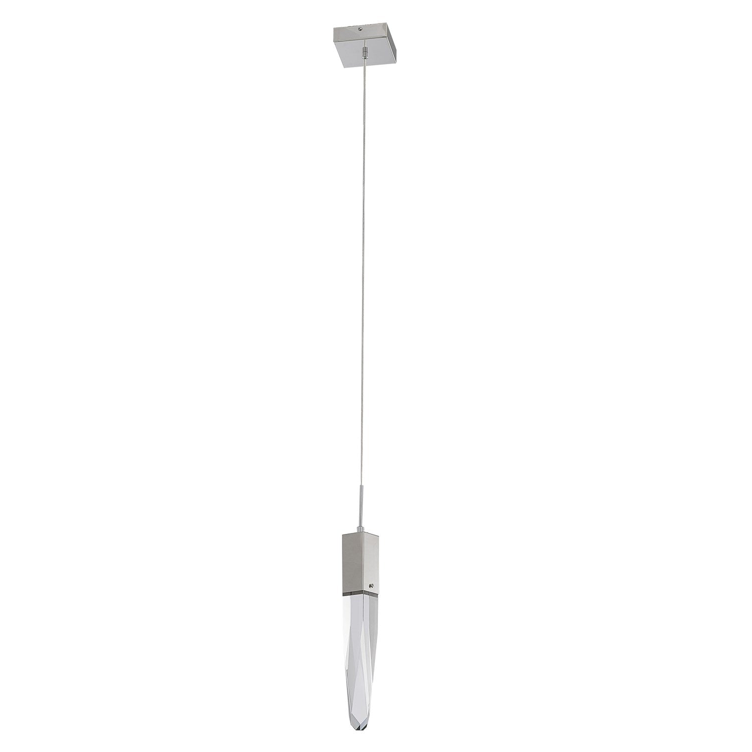 Single Pendant Lighting In Chrome Finish