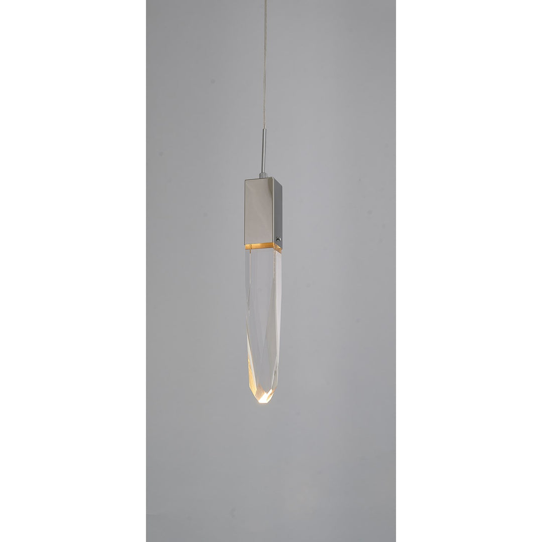 Single Pendant Lighting In Chrome Finish