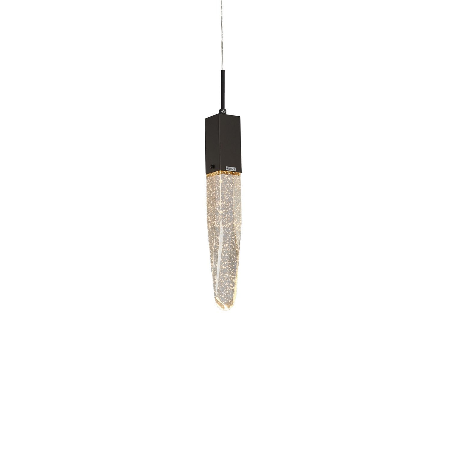 Single Pendant Lighting In Matte Black Finish
