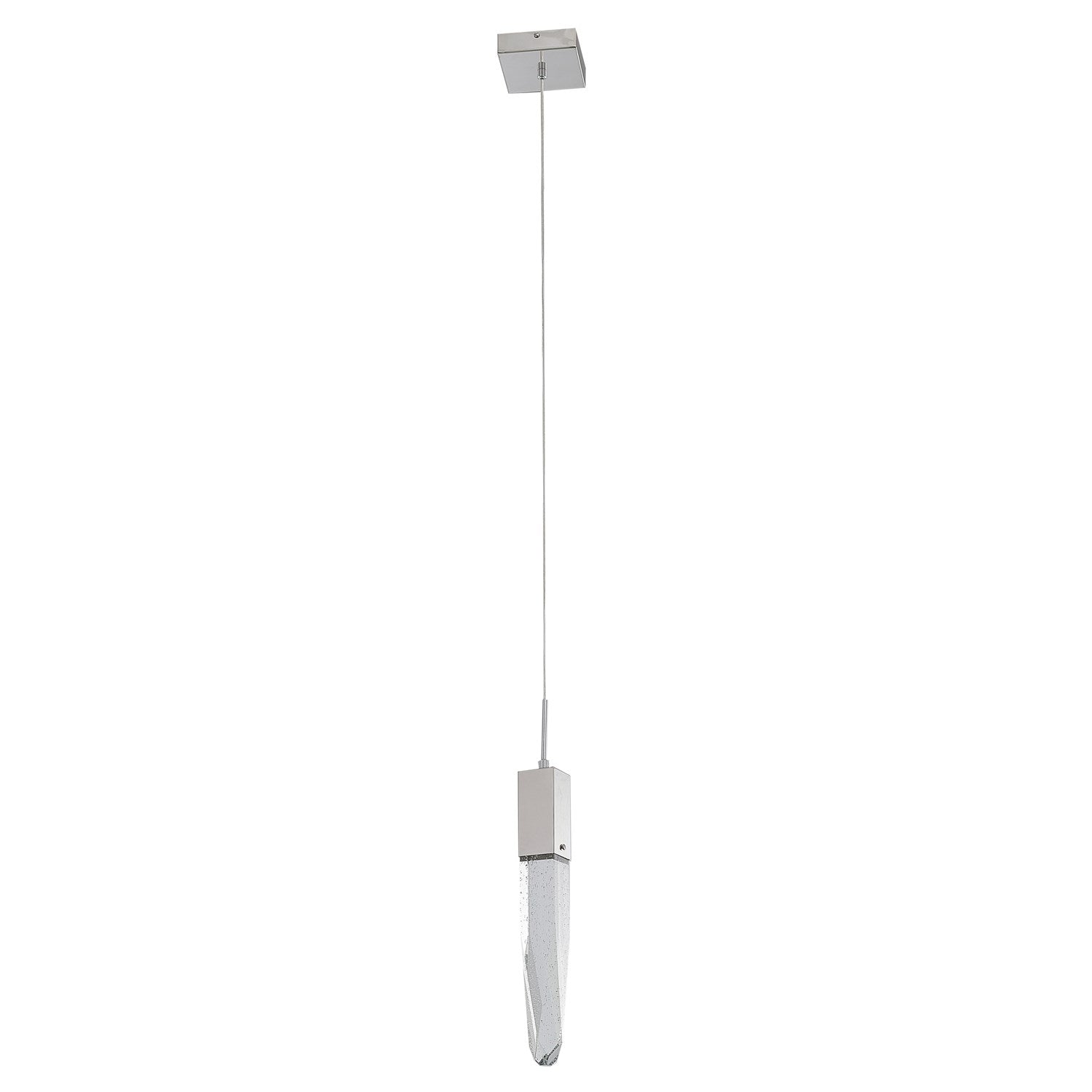 Single Pendant Lighting In Chrome Finish