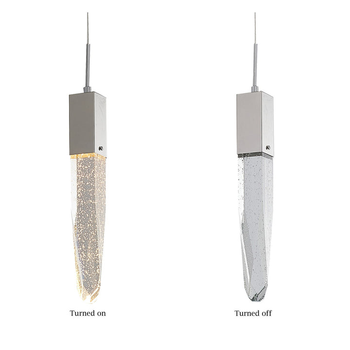 Single Pendant Lighting In Chrome Finish