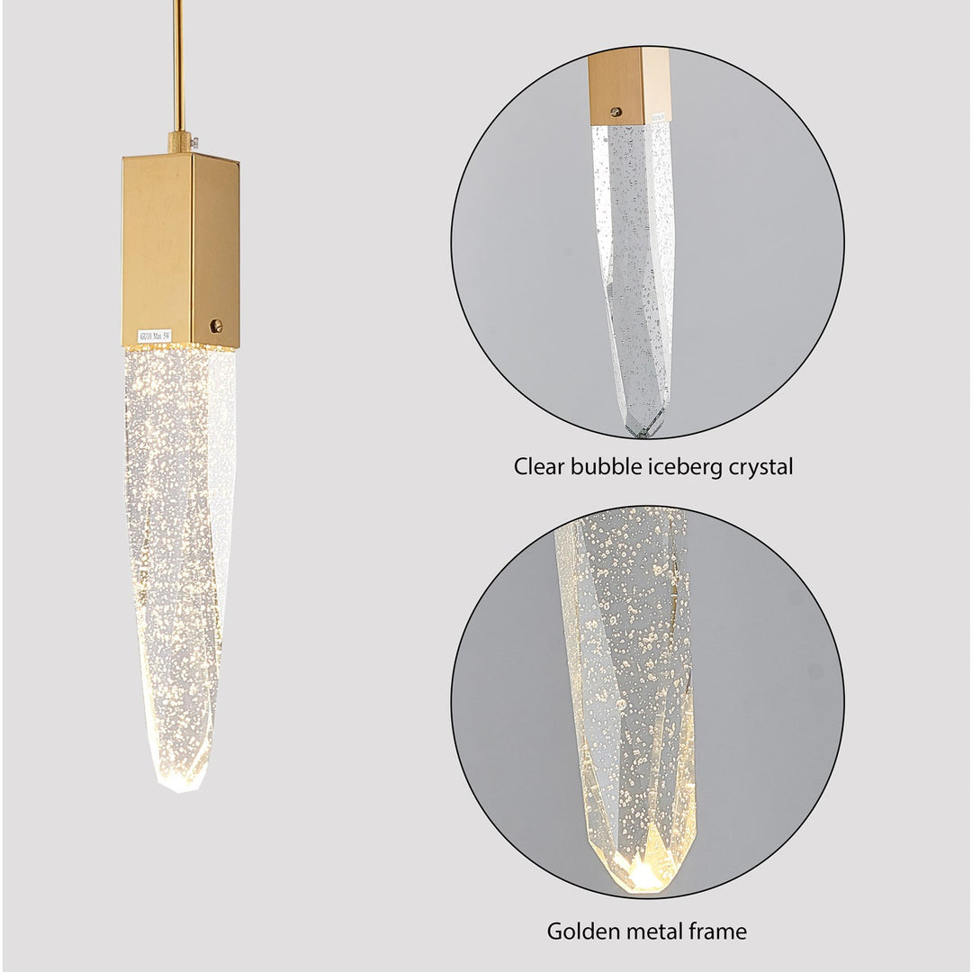 Single Pendant Lighting In Gold Finish