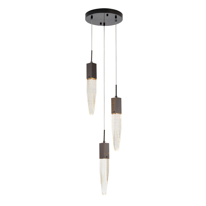 Chandelier In Black Finish by Bethel