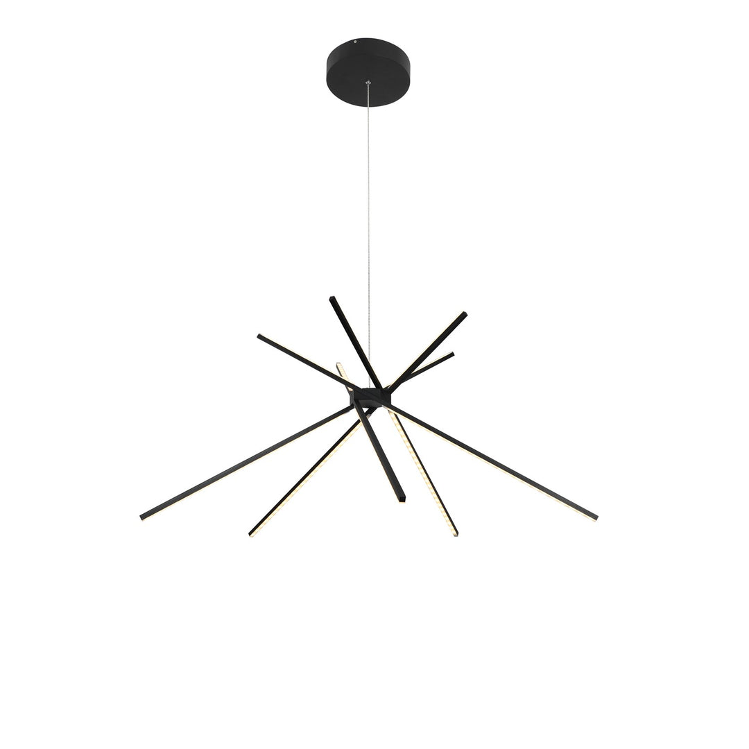 Led Chandelier In Matte Black Finish by Bethel