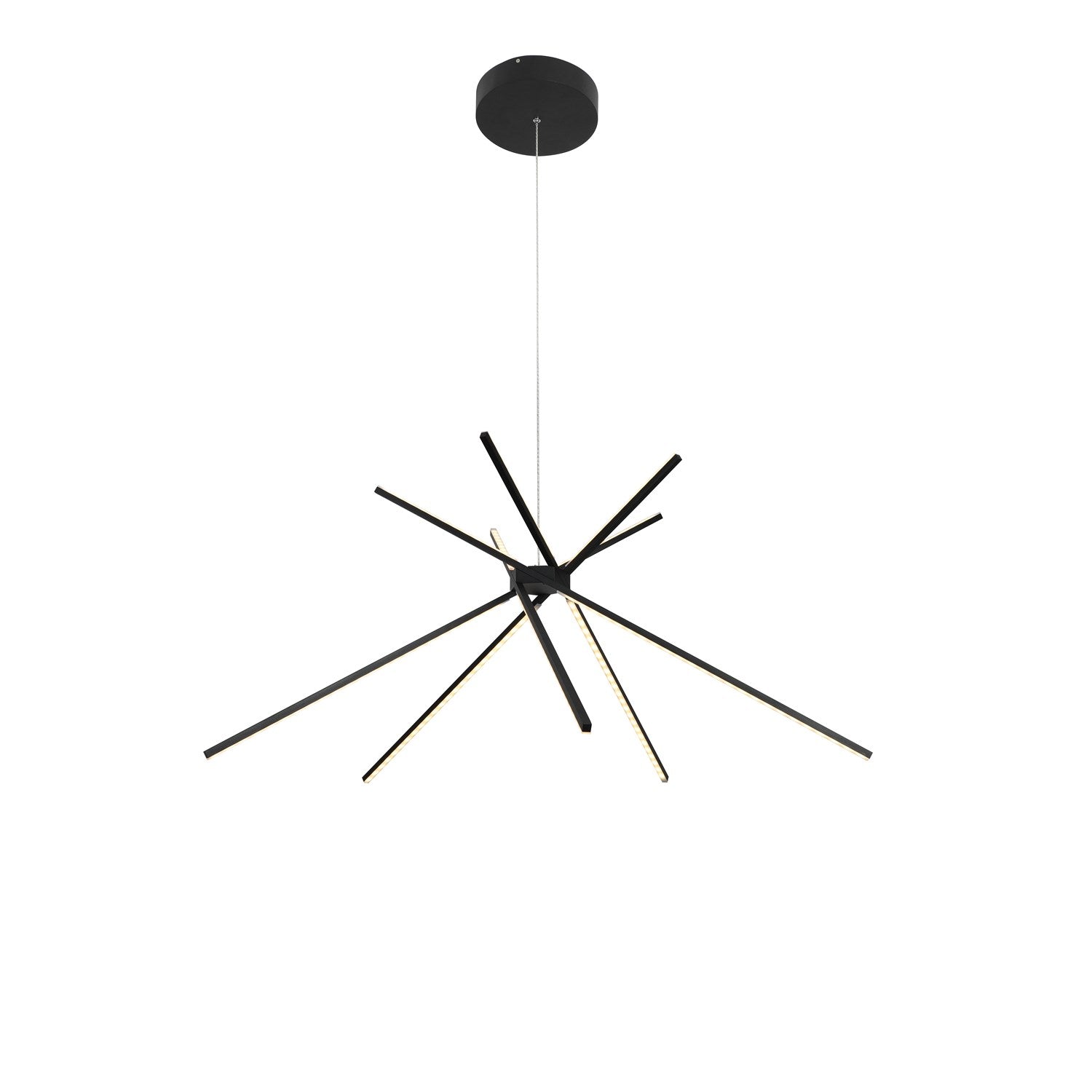 Led Chandelier In Matte Black Finish by Bethel