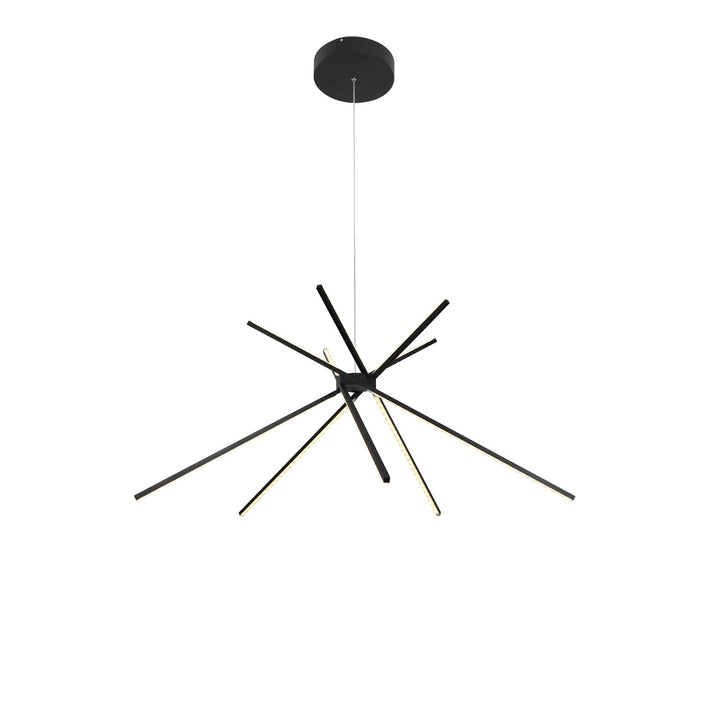 Led Chandelier In Matte Black Finish by Bethel
