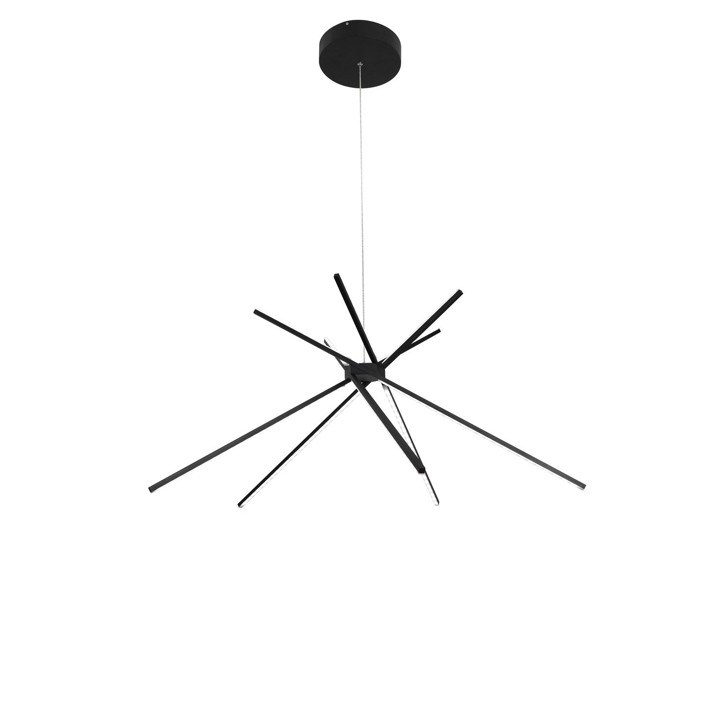 Led Chandelier In Matte Black Finish