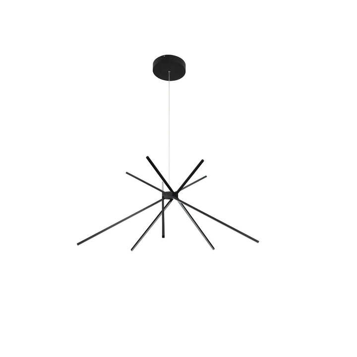Led Chandelier In Matte Black Finish