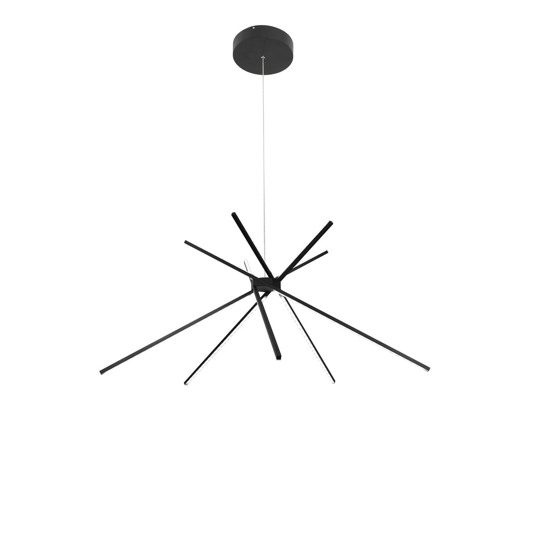 Led Chandelier In Matte Black Finish