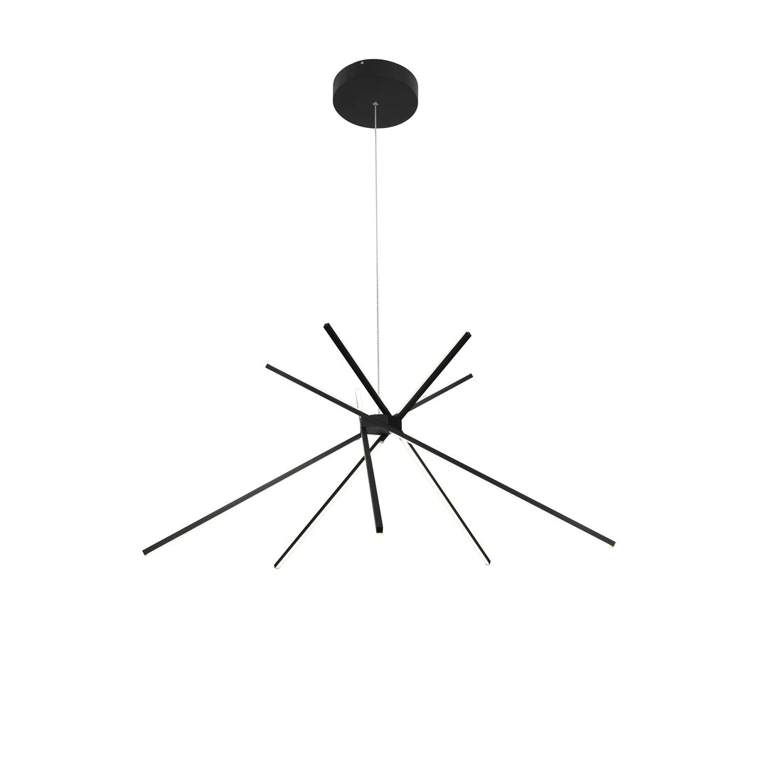 Led Chandelier In Matte Black Finish