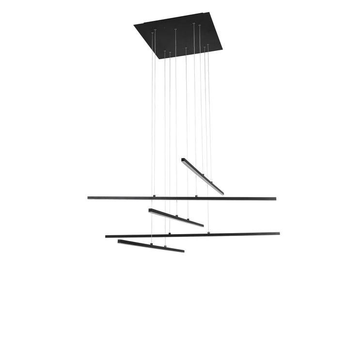 Led Chandelier In Matte Black Finish