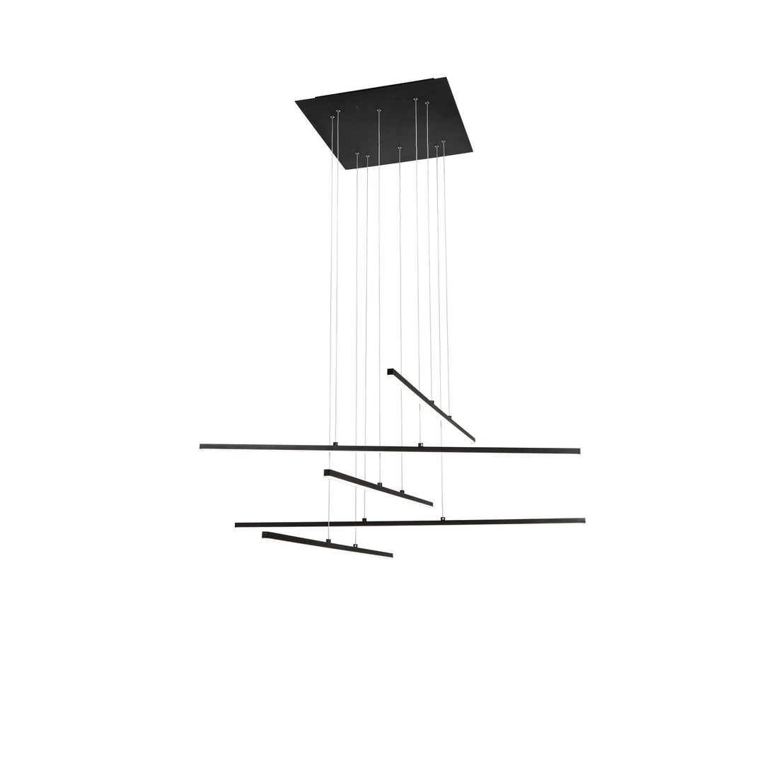 Led Chandelier In Matte Black Finish