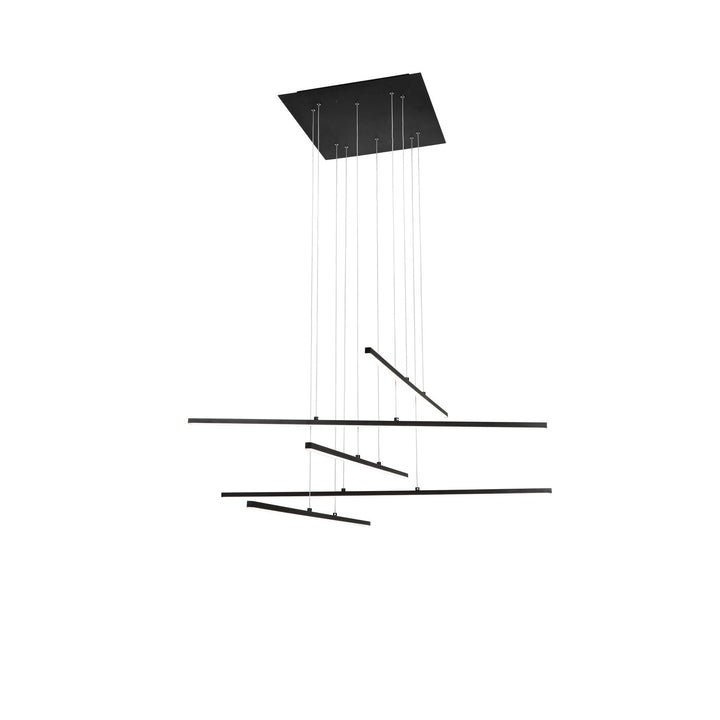 Led Chandelier In Matte Black Finish
