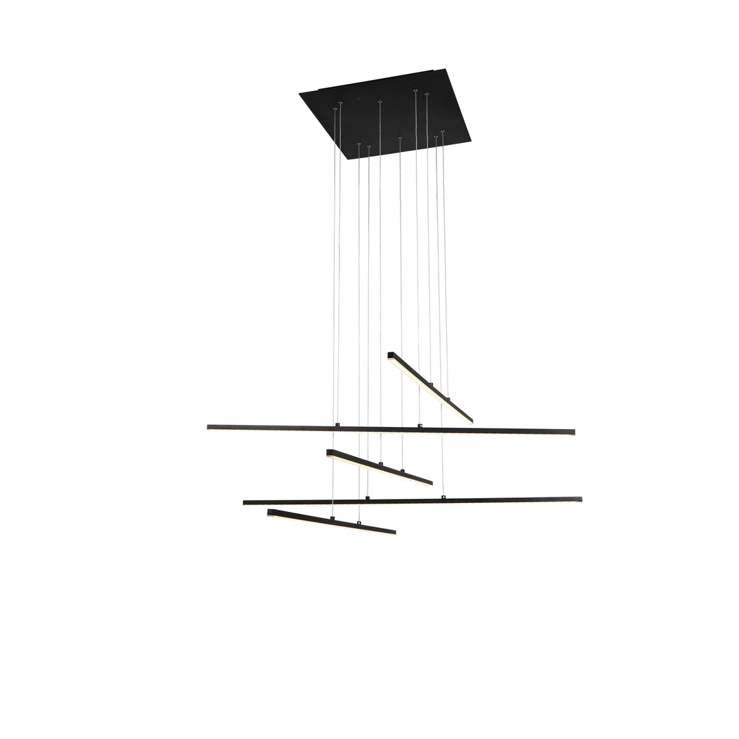 Led Chandelier In Matte Black Finish