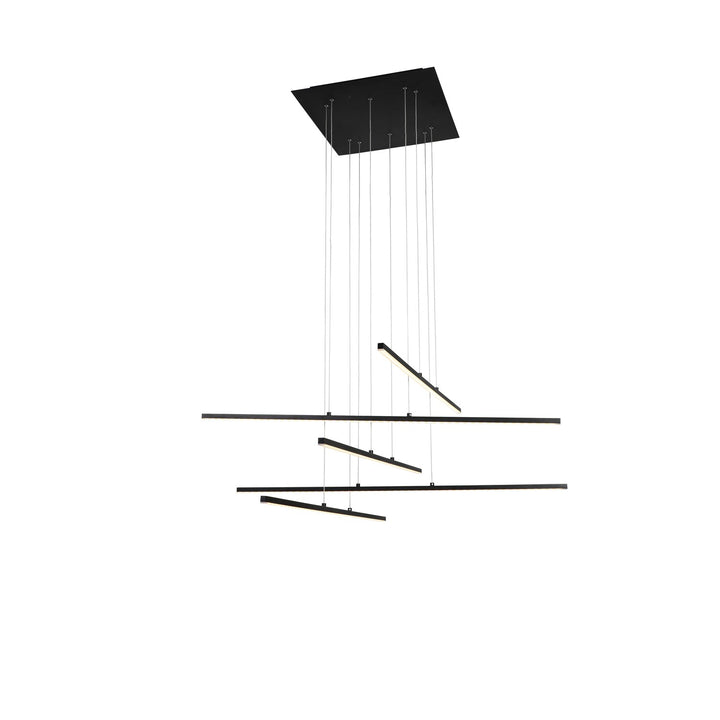 Led Chandelier In Matte Black Finish