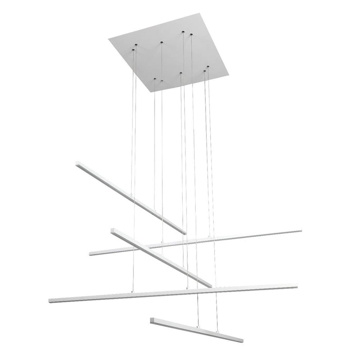 Led Chandelier In Matte White Finish by Bethel