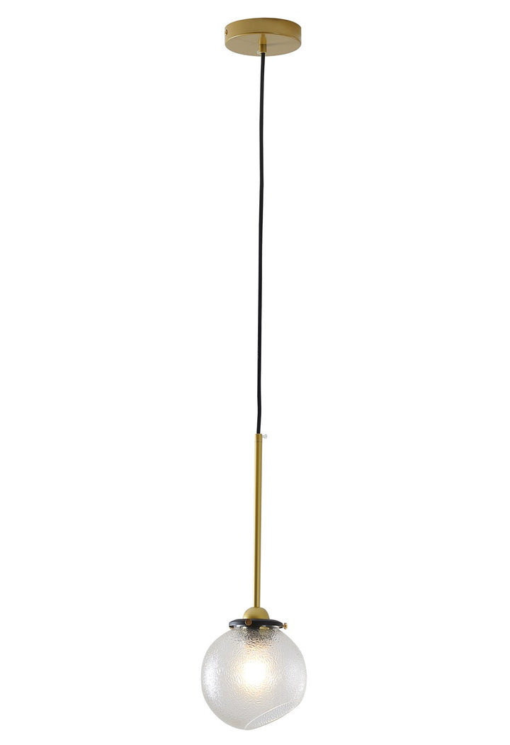 Single Pendant Lighting In Gold Finish by Bethel