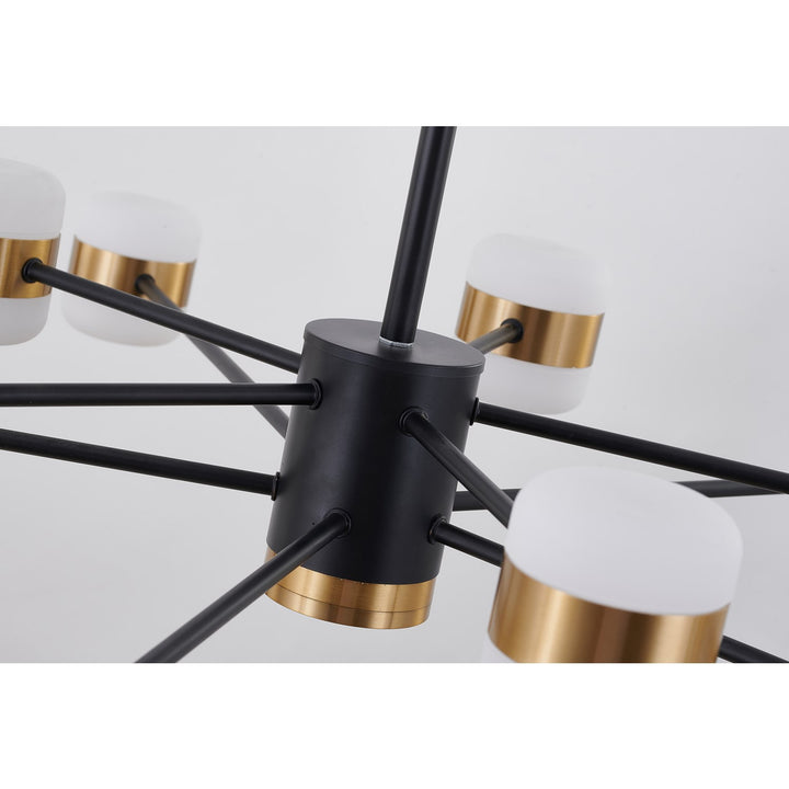 Led Chandelier In Black Finish