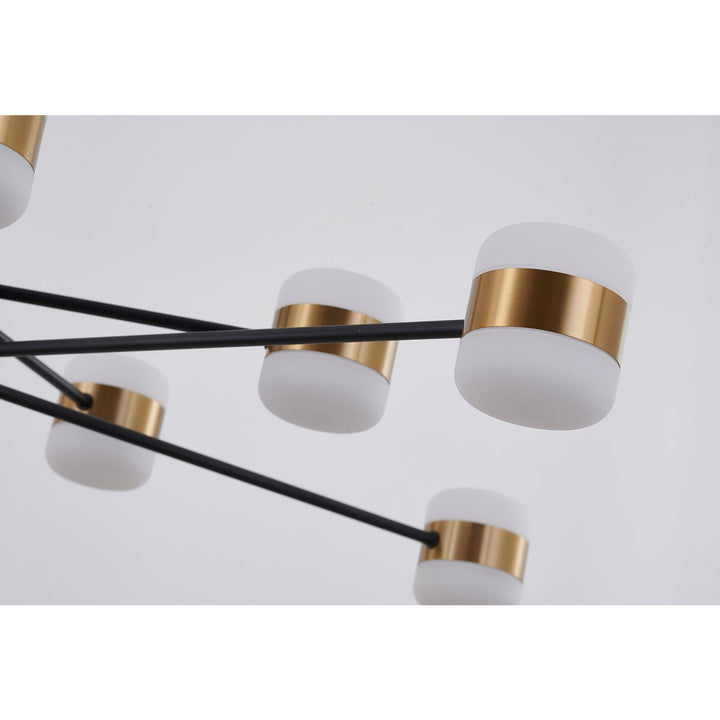 Led Chandelier In Black Finish