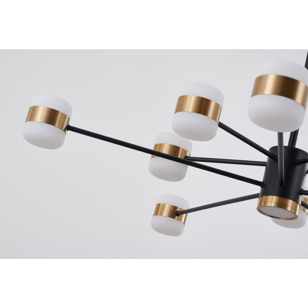 Led Chandelier In Black Finish