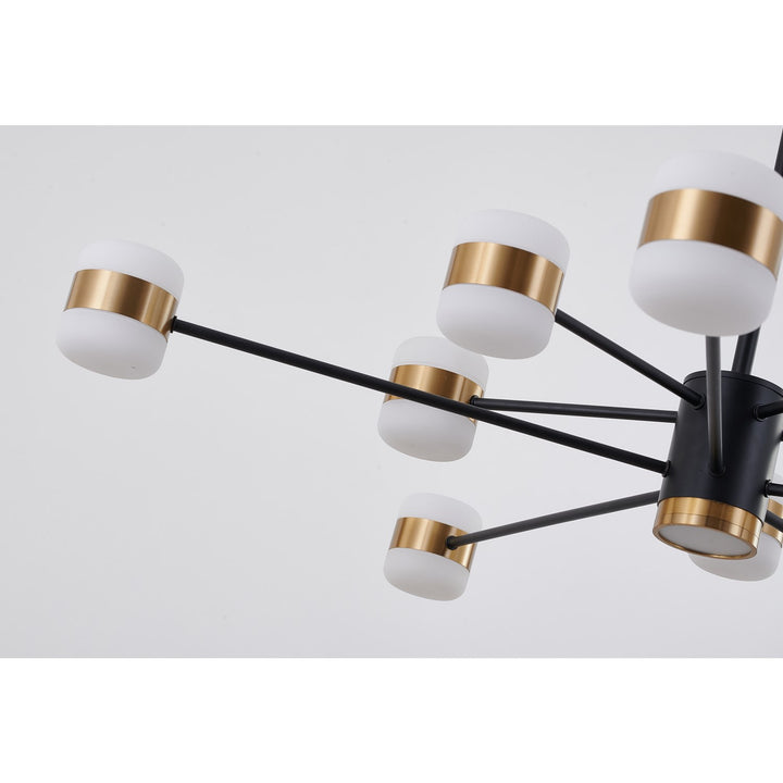 Led Chandelier In Black Finish