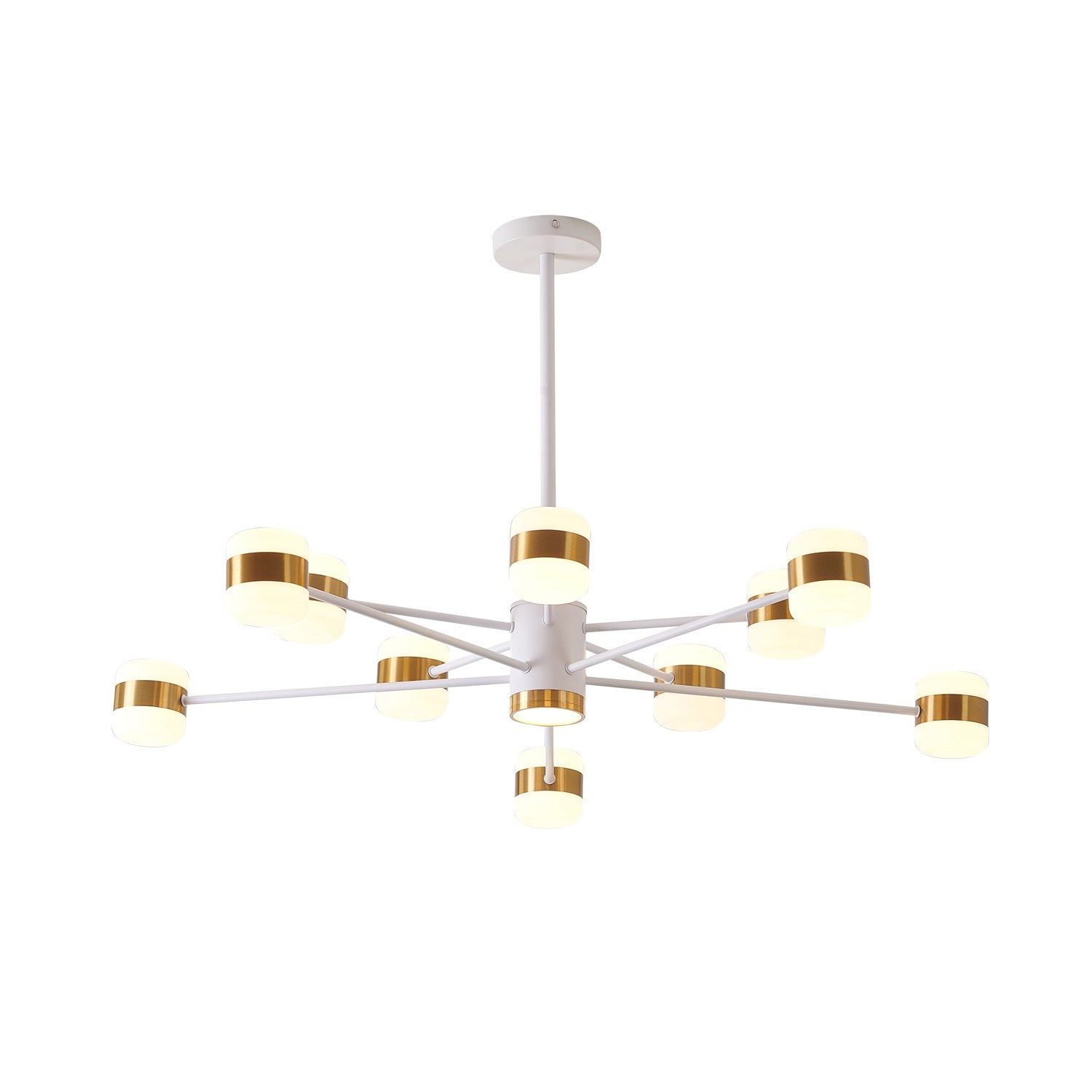 Led Chandelier In White Finish by Bethel