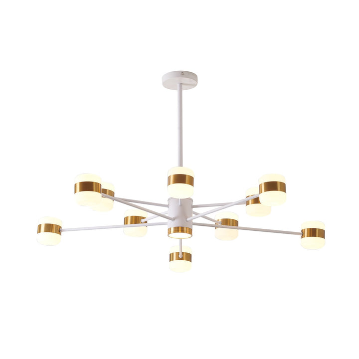 Led Chandelier In White Finish by Bethel