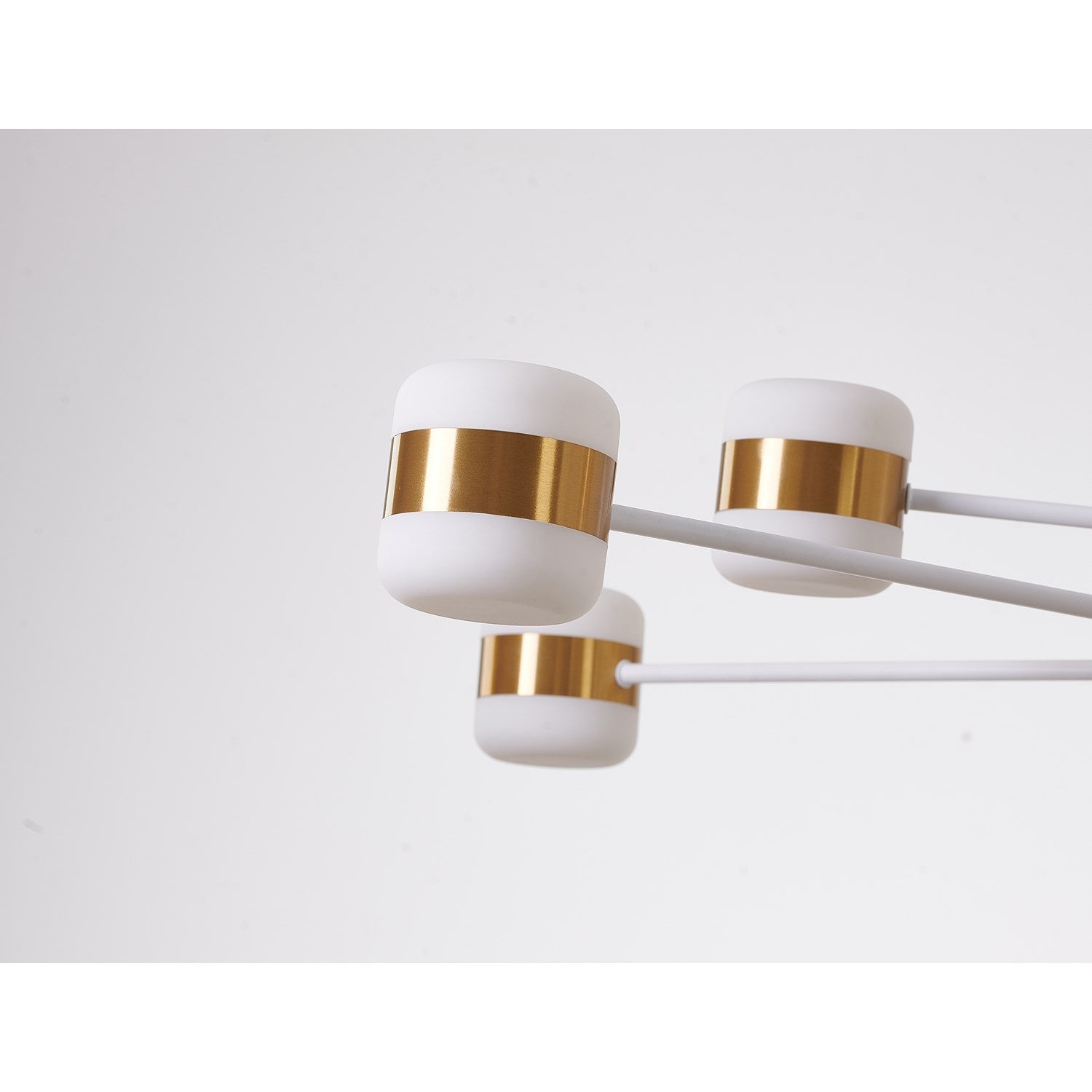 Led Chandelier In White Finish