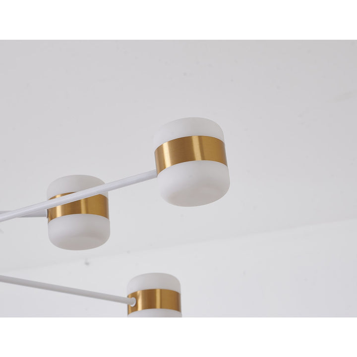 Led Chandelier In White Finish