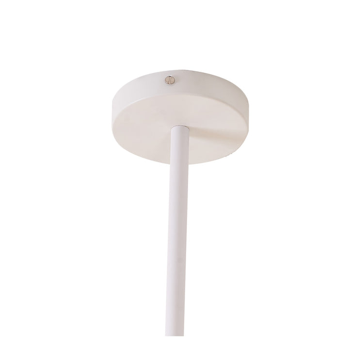 Led Chandelier In White Finish