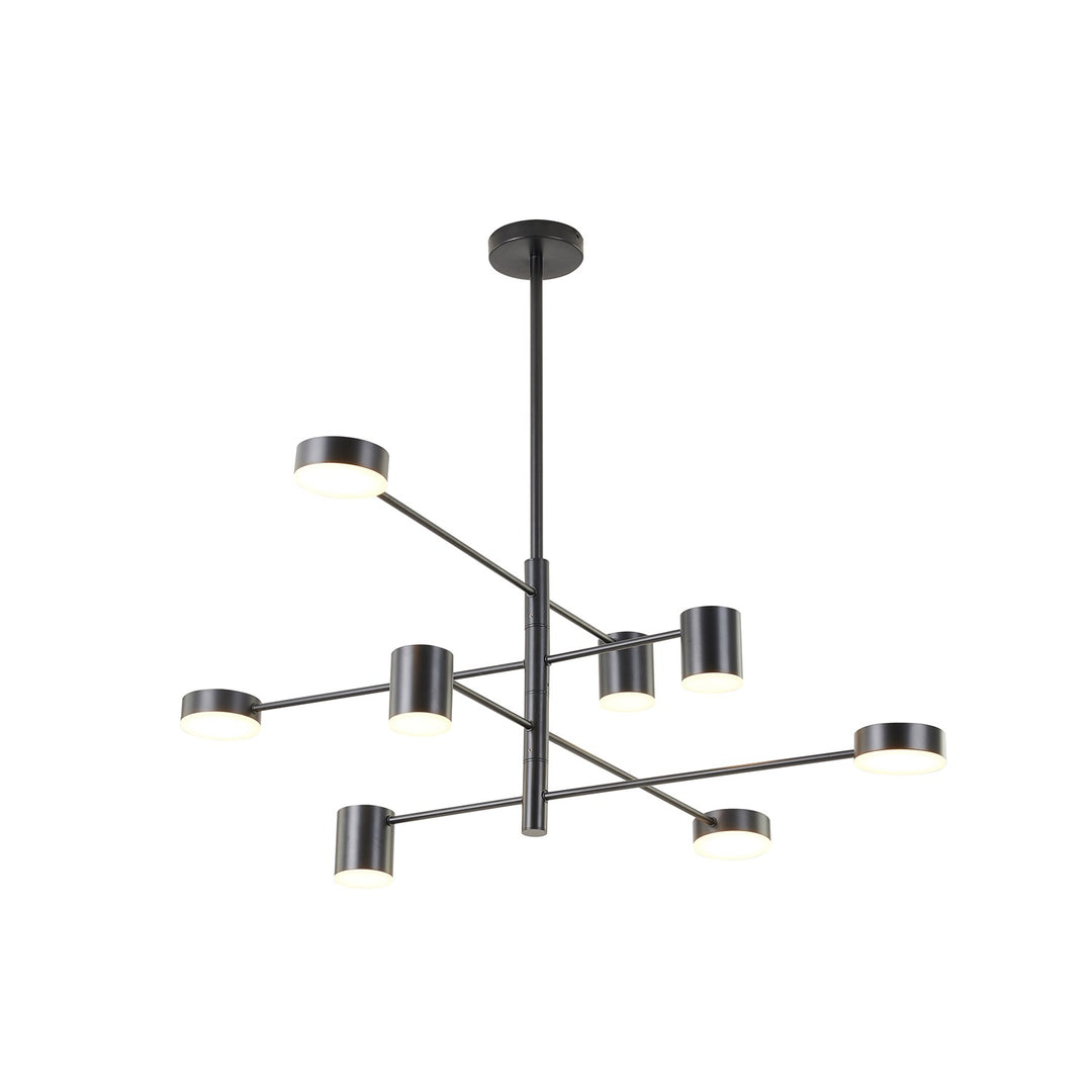 Led Chandelier In Black Finish by Bethel