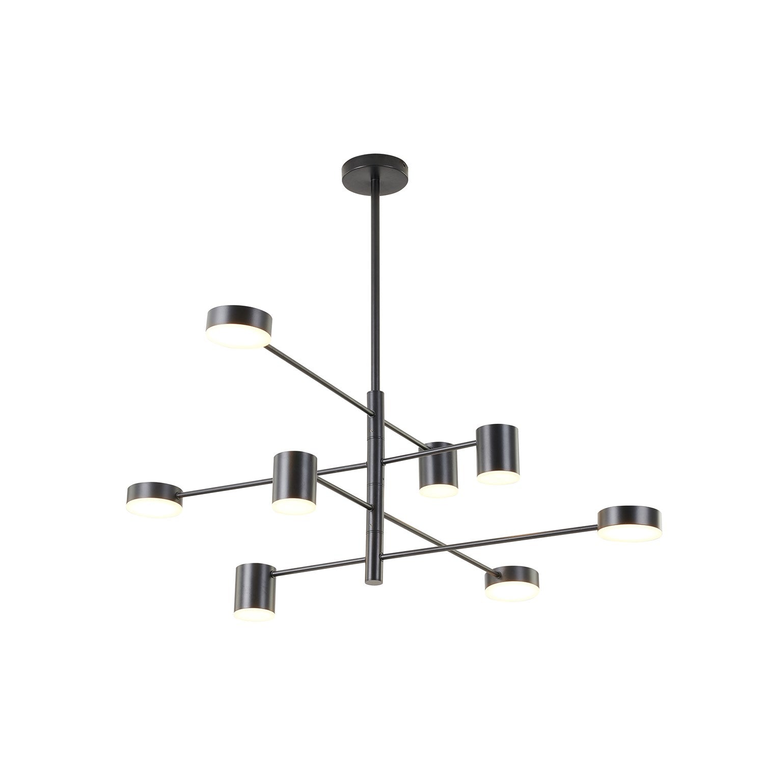 Led Chandelier In Black Finish by Bethel