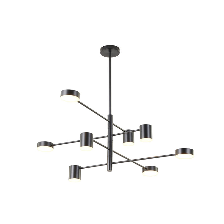 Led Chandelier In Black Finish by Bethel