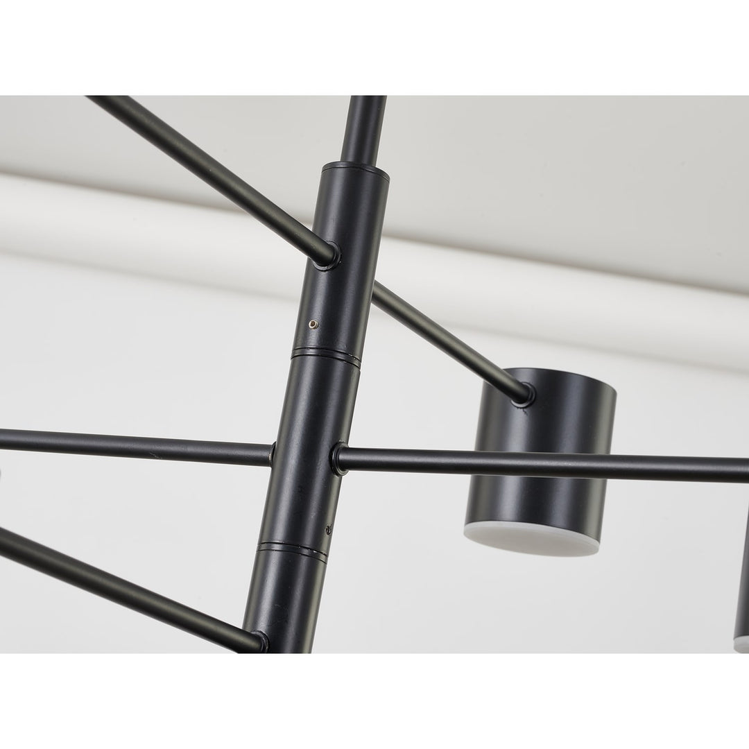 Led Chandelier In Black Finish