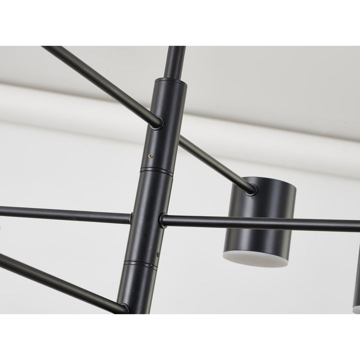 Led Chandelier In Black Finish