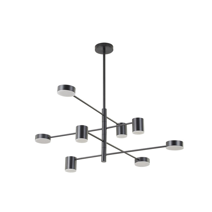 Led Chandelier In Black Finish